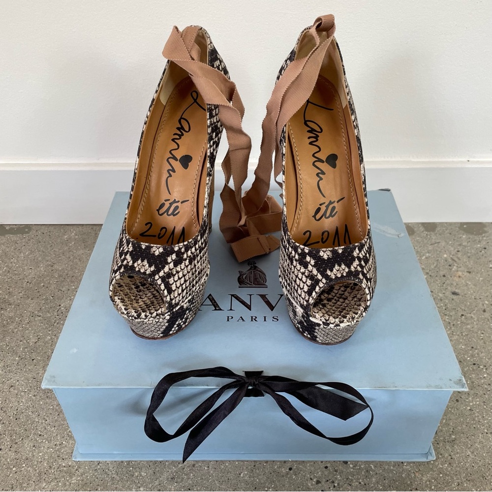 Lanvin Open Toe Wedge